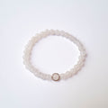 Pulsera Emperatriz · Cuarzo Rosa & Dije de Plata