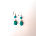 Aros Gota de Howlita Turquesa